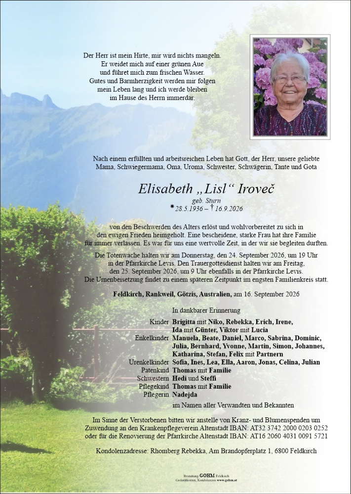 Elisabeth "Lisl" Iroveč